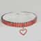 TripleRow Rhinestone Glamour Pet Collar With Heart Charm 9