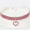 TripleRow Rhinestone Glamour Pet Collar With Heart Charm 7