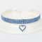 TripleRow Rhinestone Glamour Pet Collar With Heart Charm 8
