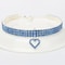 TripleRow Rhinestone Glamour Pet Collar With Heart Charm 8