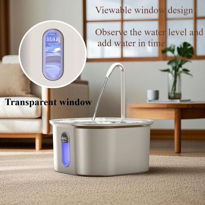 32L UltraQuiet Stainless Steel Automatic Water Fountain 3
