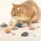 Interactive Durable Linen Plush Rat Toy Set 3Pack 0