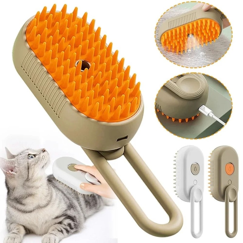 3in1 Pet Vaporizer Steam Grooming Brush 0