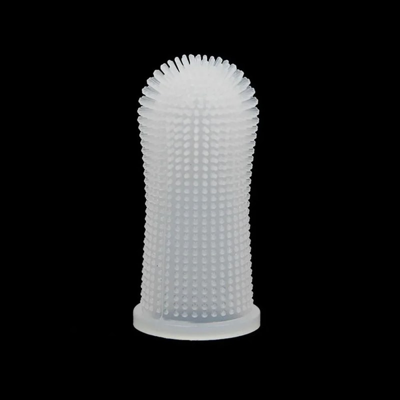 UltraSoft Silicone Finger Toothbrush For Cats Dogs 8