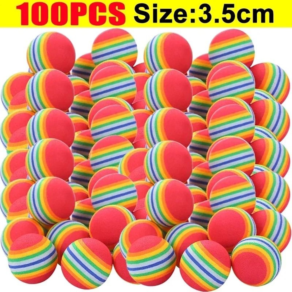 100Piece HighVisibility Rainbow EVA Training Balls 6