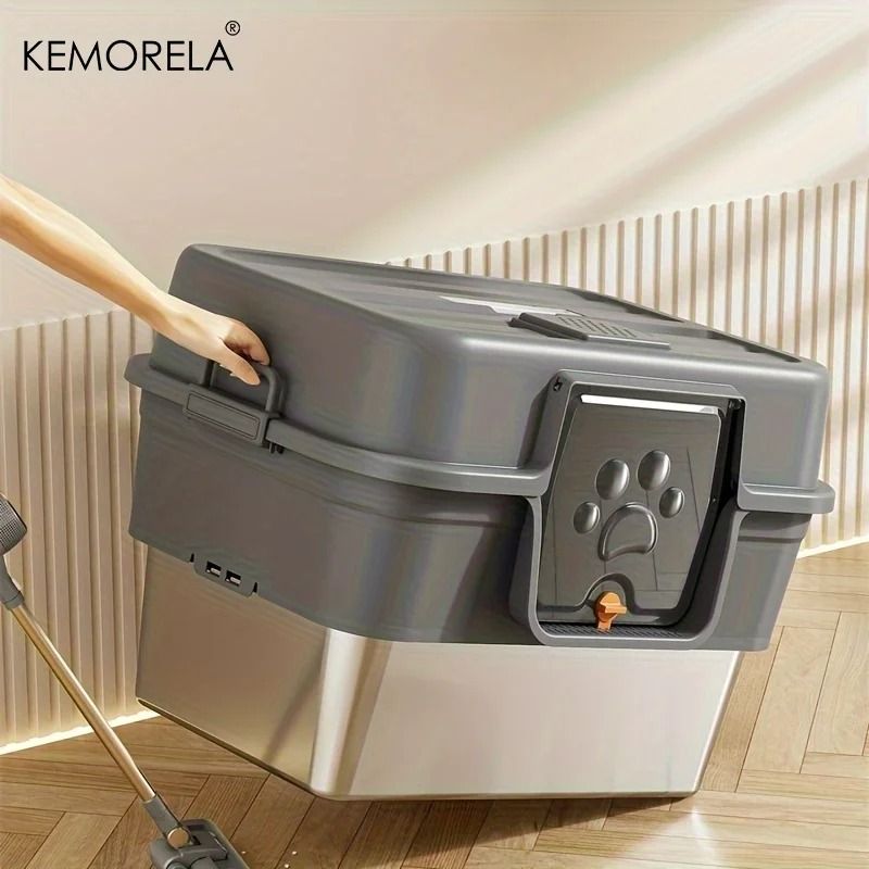 XL Professional Enclosed Litter System With Stainless Steel Base 1