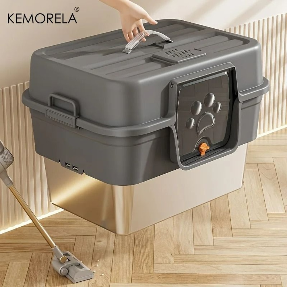 XL Professional Enclosed Litter System With Stainless Steel Base 4