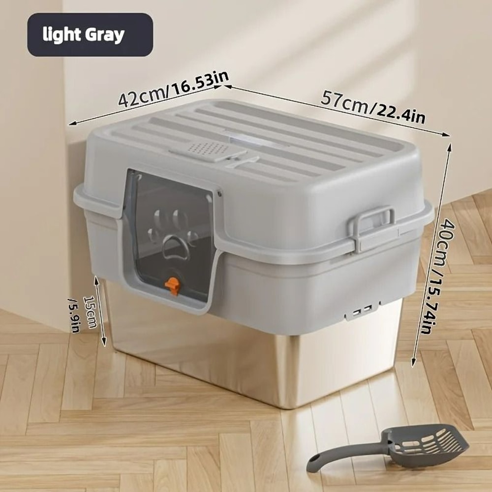 XL Professional Enclosed Litter System With Stainless Steel Base 5