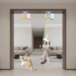 smart hanging door electric cat toy automatic retractable bounce ball