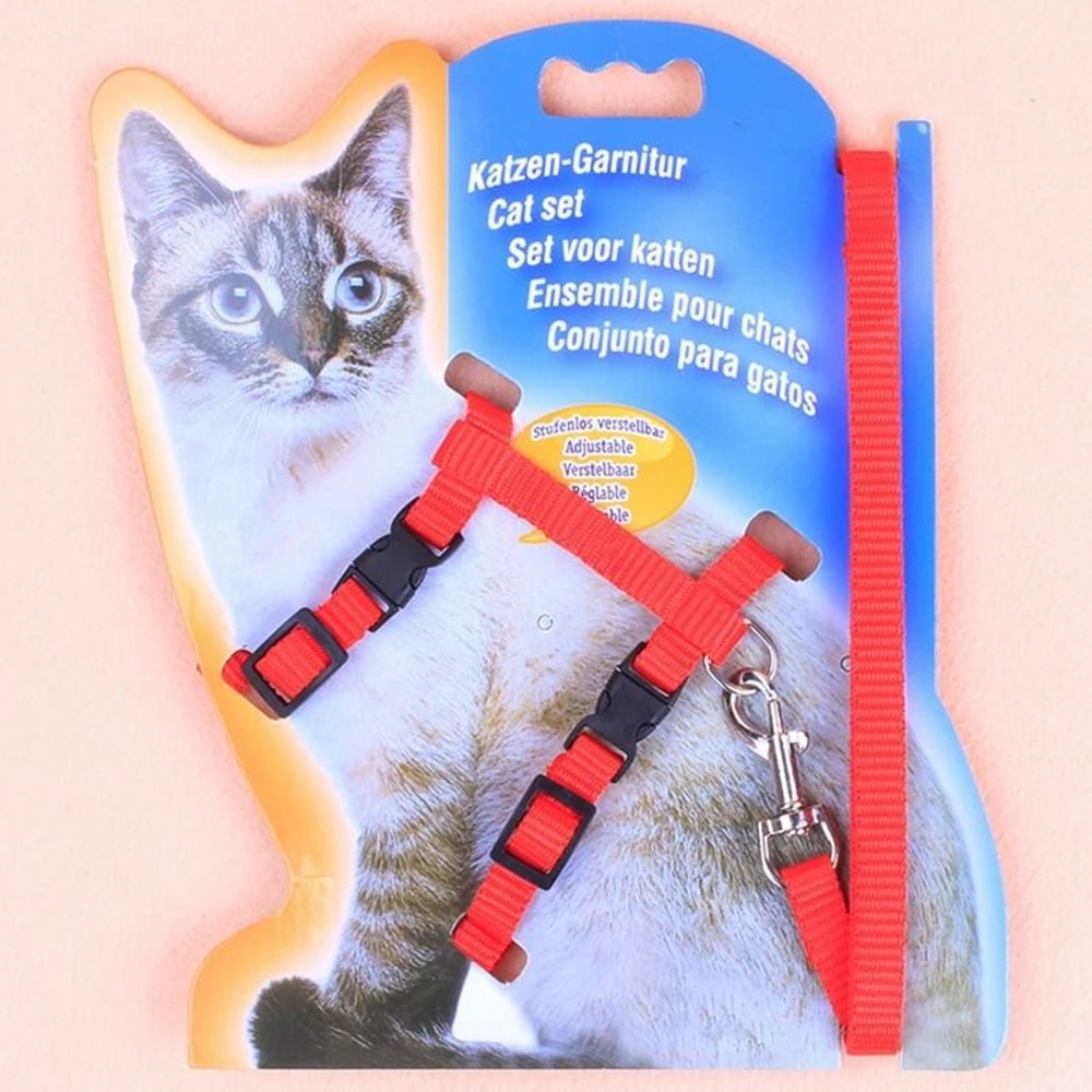 HighQuality Nylon Adjustable Cat Harness And Leash Set 9