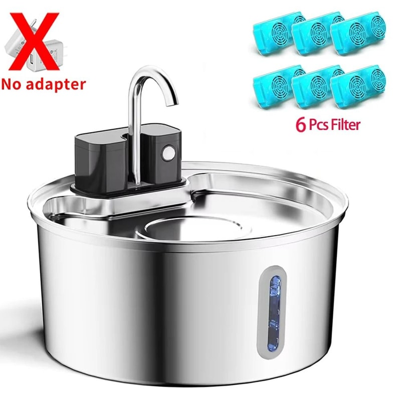 Wireless 32L Stainless Steel Cat Water Fountain With Battery And Motion Sensor 9