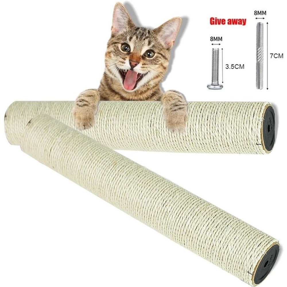 Cat Scratching Post Replacement Sisal Tree Refill Pole With M8 Screw 0