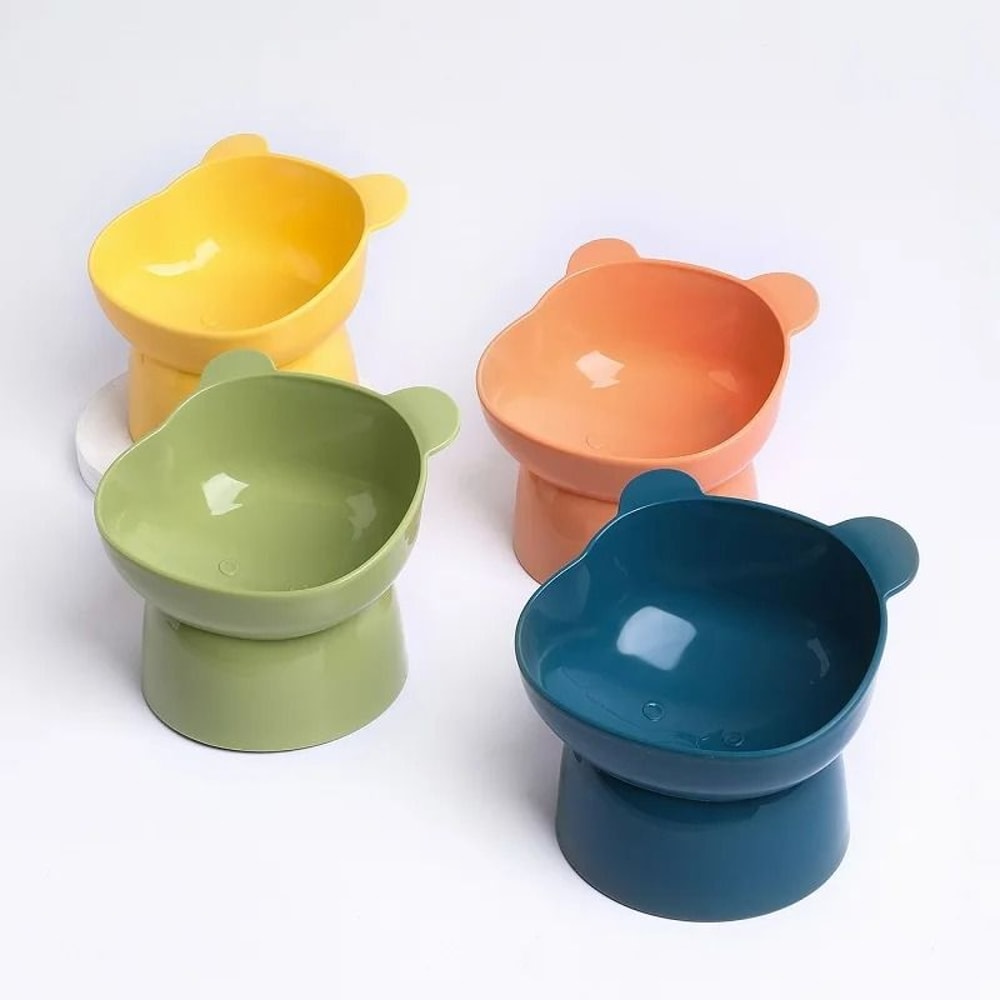 Elevated Tilted Cat Bowls With NonSlip Base AntiVomiting StressFree Feeding Station 6