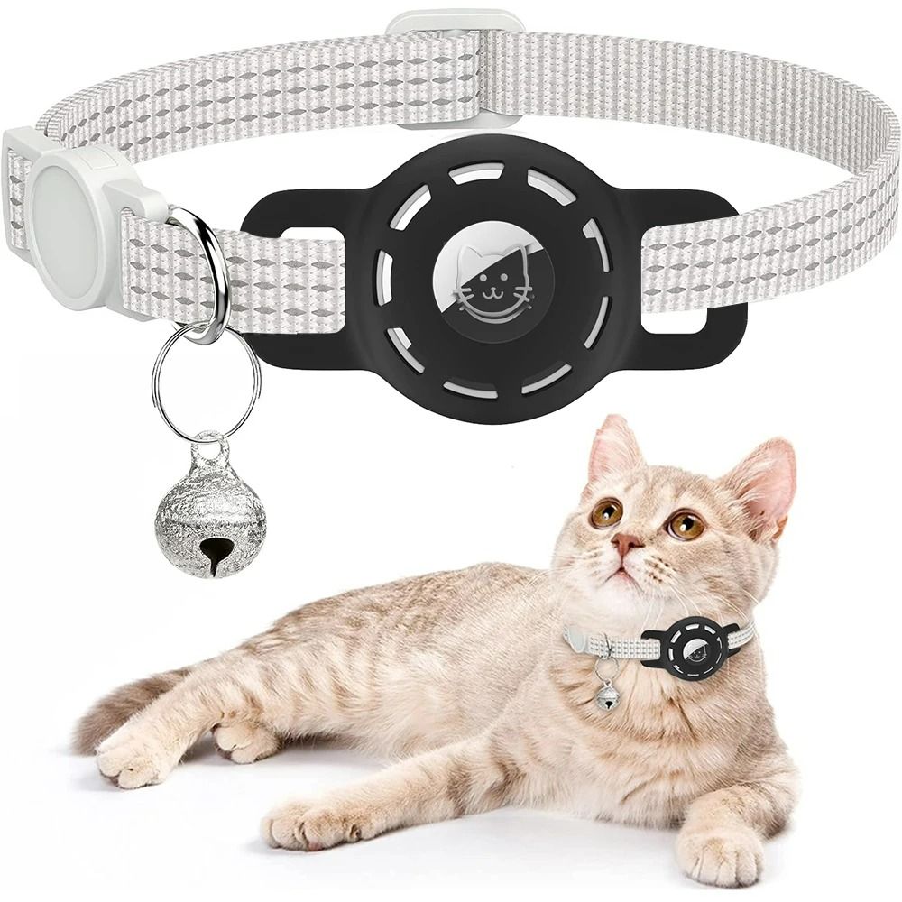 Reflective Pet Collar With Integrated Tracker Holder And Safety Breakaway Buckle 9