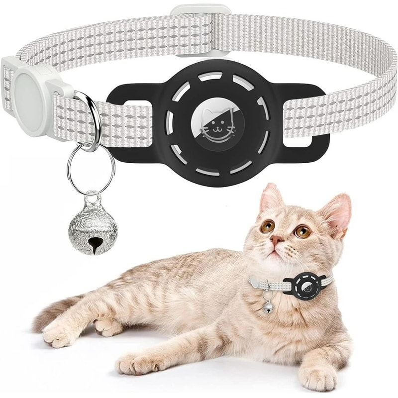 Reflective Pet Collar With Integrated Tracker Holder And Safety Breakaway Buckle 9