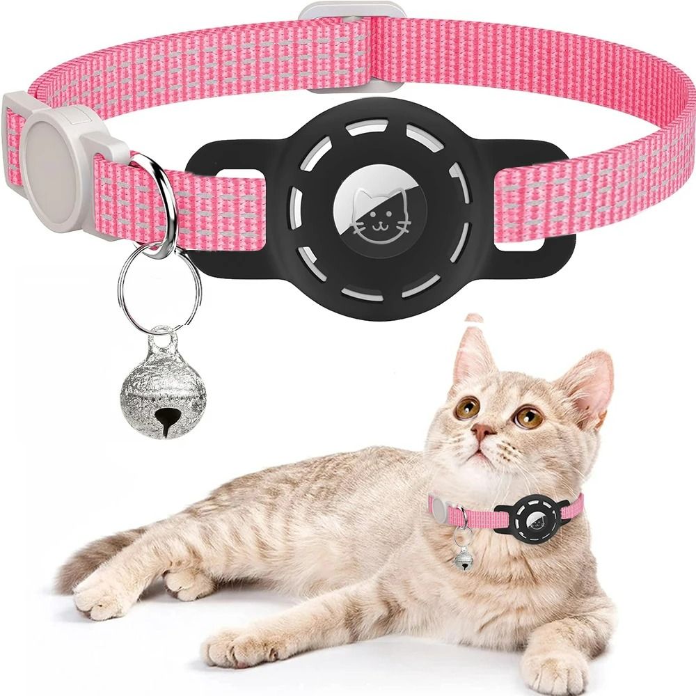 Reflective Pet Collar With Integrated Tracker Holder And Safety Breakaway Buckle 10