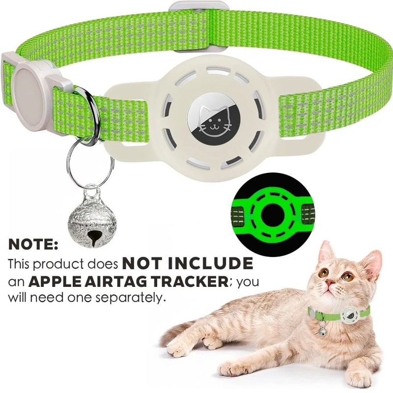Reflective Pet Collar With Integrated Tracker Holder And Safety Breakaway Buckle 12