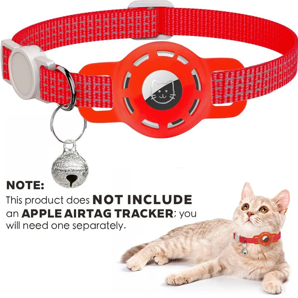Reflective Pet Collar With Integrated Tracker Holder And Safety Breakaway Buckle 13