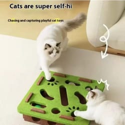 interactive cat toy maze game and felt digging puzzle