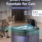 Wireless 35L Cat Water Fountain With Stainless Steel Tray And Motion Sensor 1
