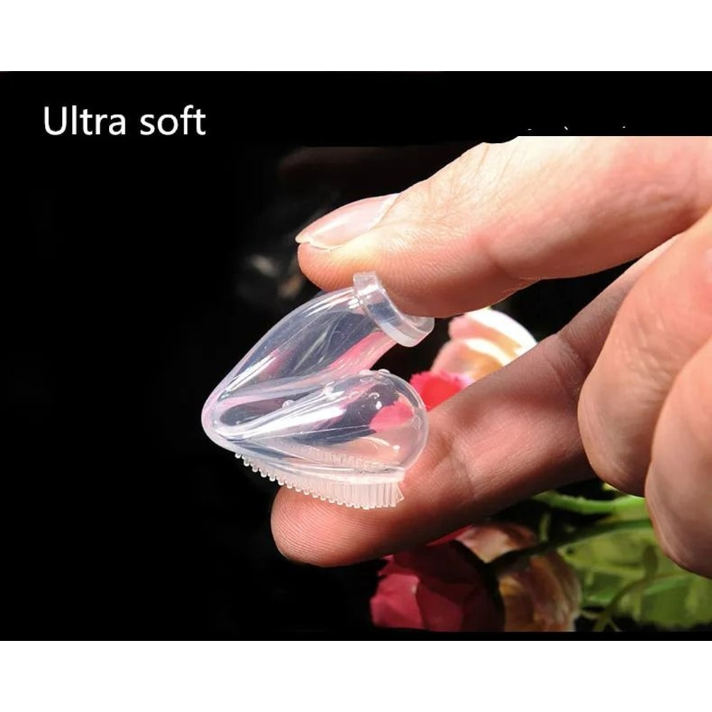 Super Soft Silicone Finger Toothbrush Gentle Oral Care For Dogs And Cats 2