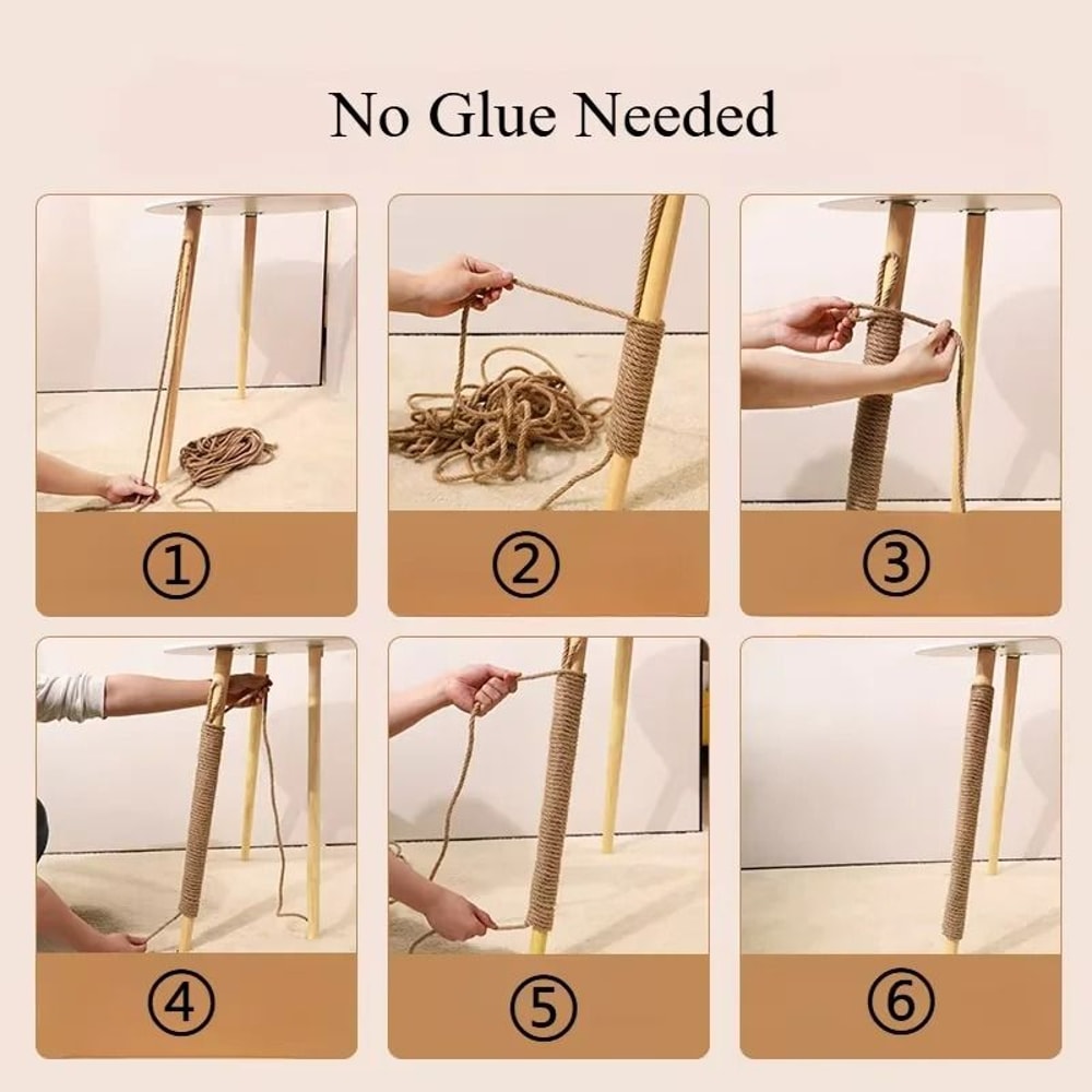 DIY Natural Sisal Rope For Cat Scratching Posts And Climbing Frames 3