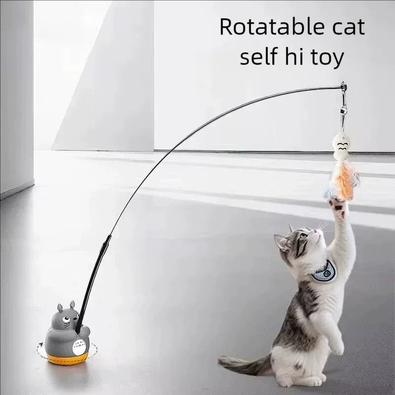 Interactive 360Degree Rotating Fish Wand With Dragon Totoro Design 2