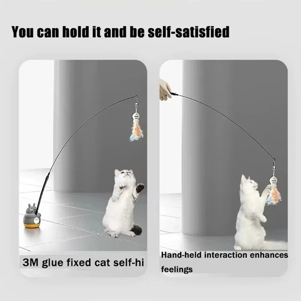 Interactive 360Degree Rotating Fish Wand With Dragon Totoro Design 3