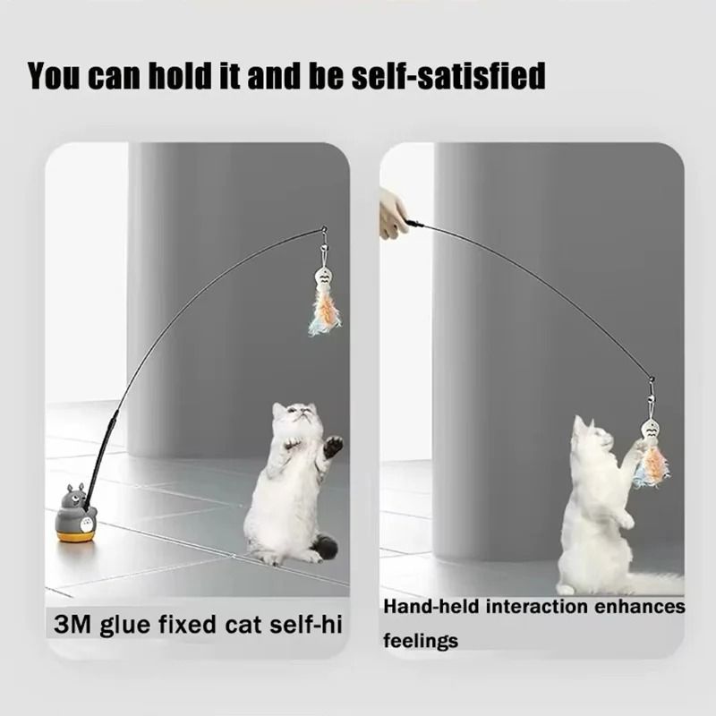 Interactive 360Degree Rotating Fish Wand With Dragon Totoro Design 3