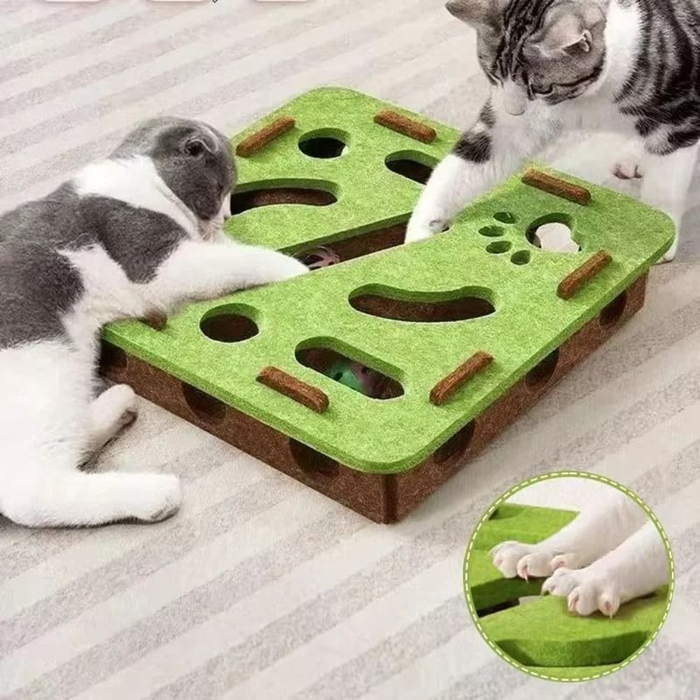 Interactive Felt Maze Puzzle Box With Bell Ball For Hunting Exercise 4