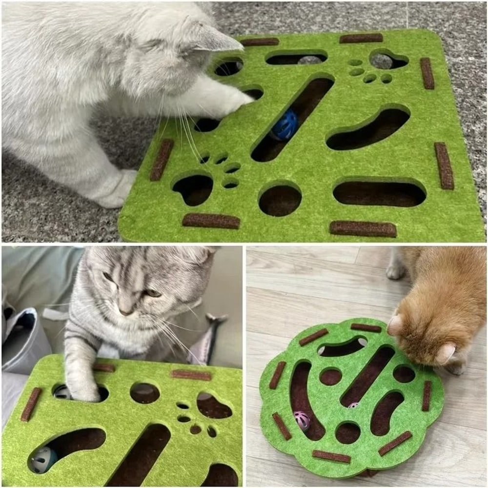Interactive Felt Maze Puzzle Box With Bell Ball For Hunting Exercise 5