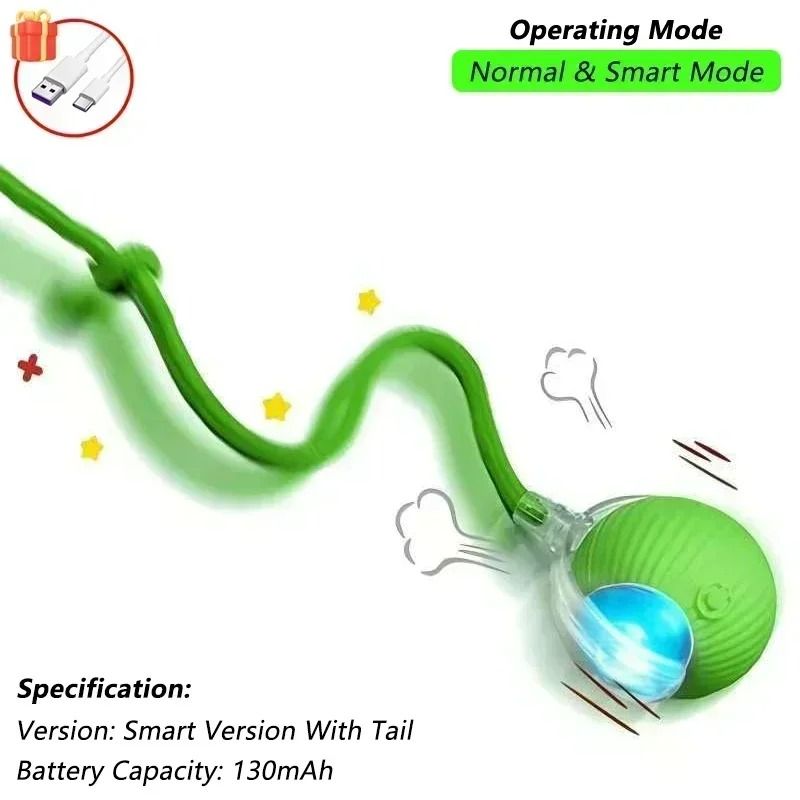 Smart Interactive Rolling Mouse Ball With Sensory Tail For Indoor Cats 6
