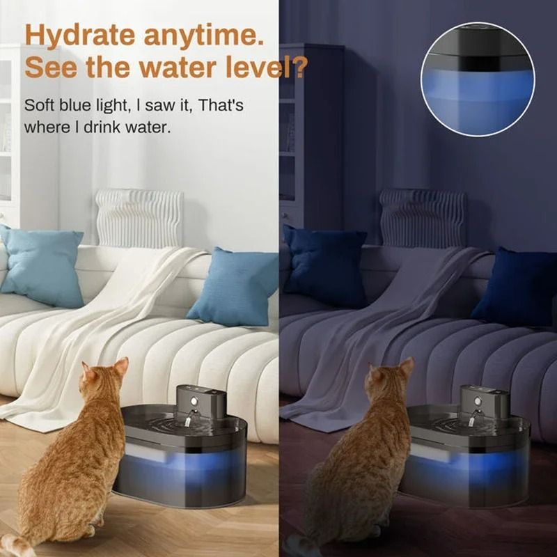 Wireless Smart Automatic Cat Water Fountain With Motion Sensor 5