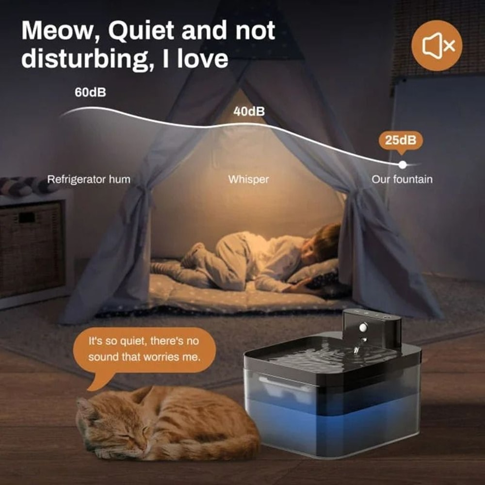 Wireless Smart Automatic Cat Water Fountain With Motion Sensor 6