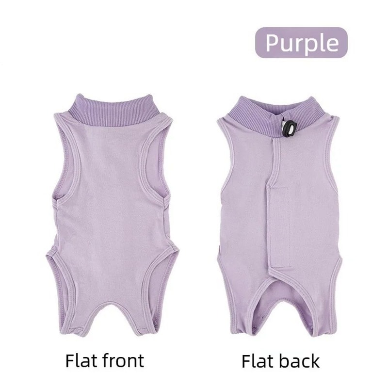 Soft Breathable Cat Recovery Suit For PostSurgery Care Wound Protection 9