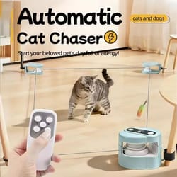 remote-controlled smart cat chaser with bird sounds & diy trajectory