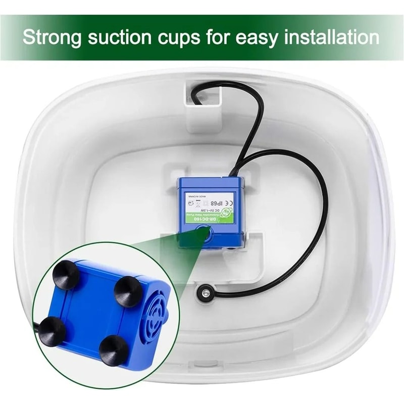 UltraQuiet LED Replacement Water Pump For FlowerStyle Pet Fountains 3