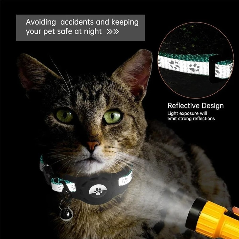 Secure AirTag Safety Collar With Integrated Tracking Holder Bell 4