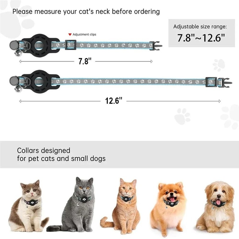 Secure AirTag Safety Collar With Integrated Tracking Holder Bell 5