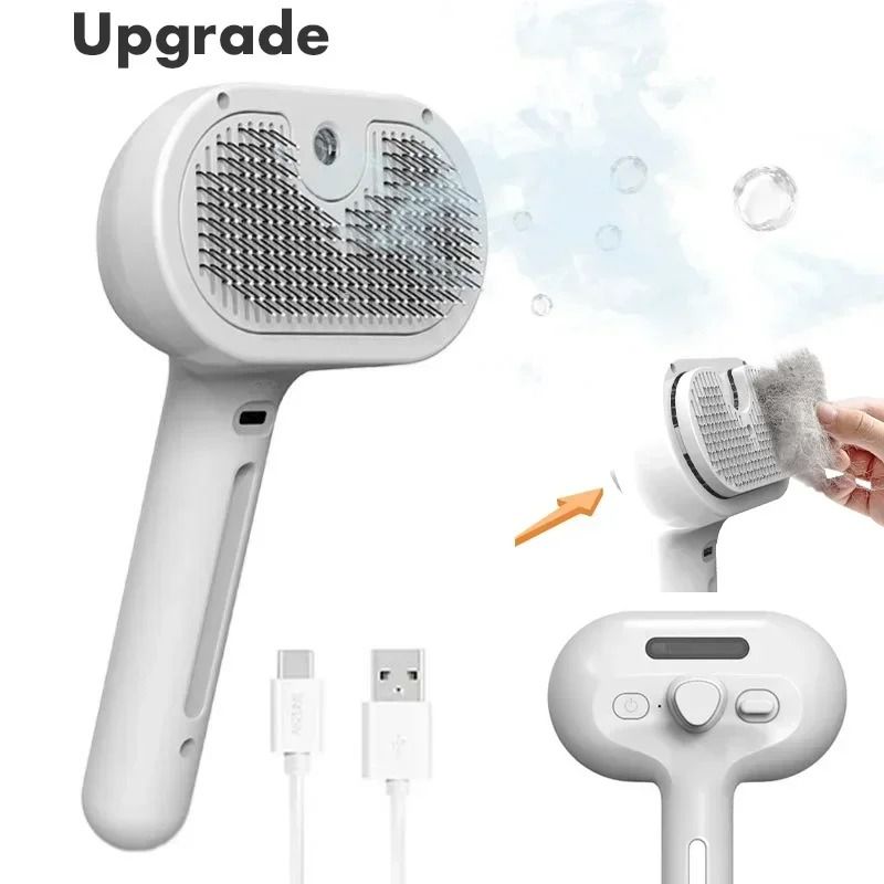 3in1 Electric Steamy Pet Grooming Brush Massage Comb 6