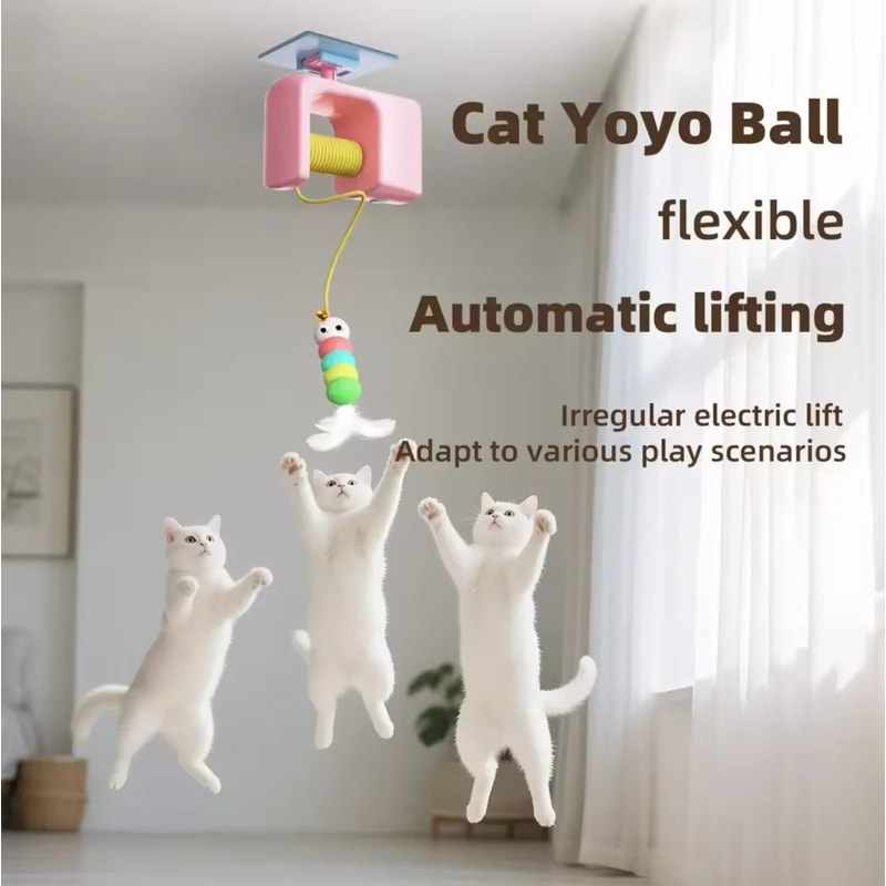 Hanging Automatic Flying Bird Cat Toy With Interactive Elastic Flight 0