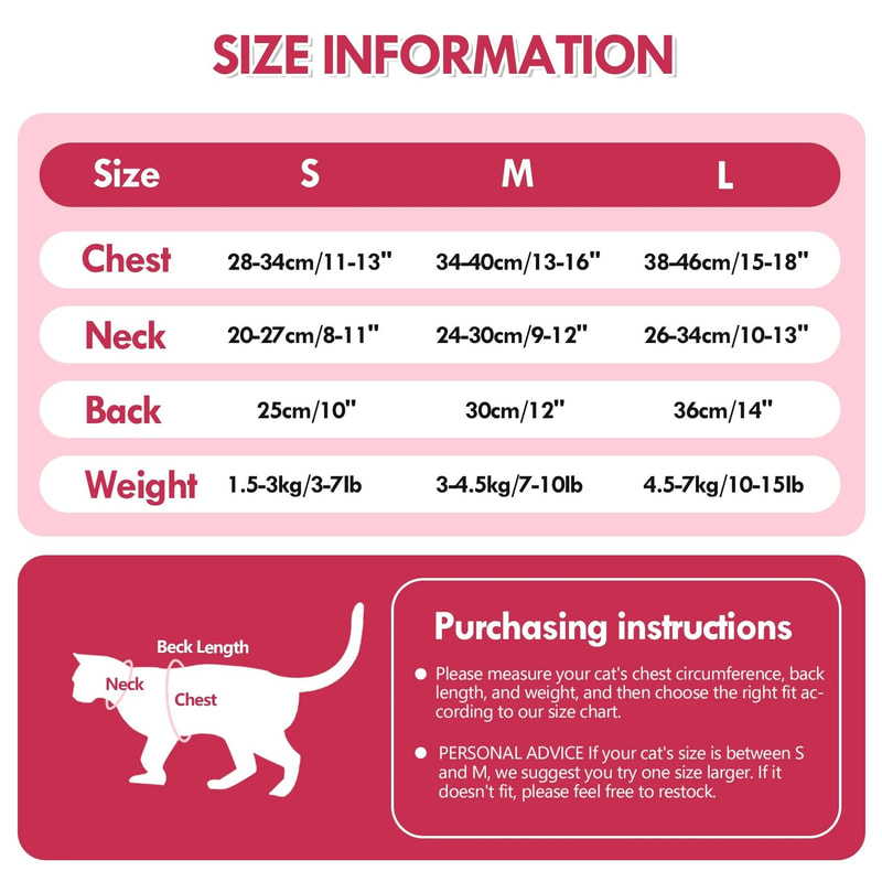 Female Cat Recovery Suit Breathable Spay Onesie 2