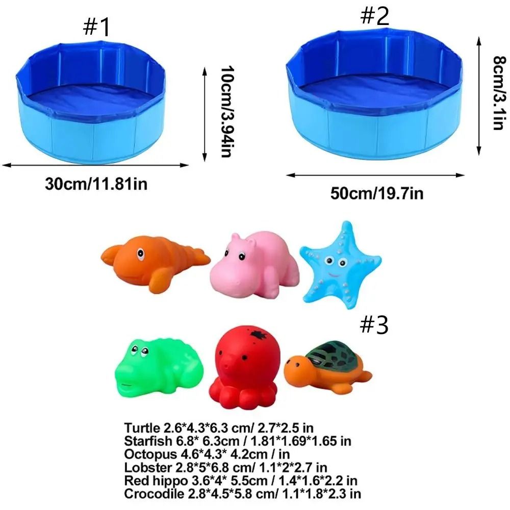 Foldable Summer Pet Pool With Interactive Marine Life Design 0