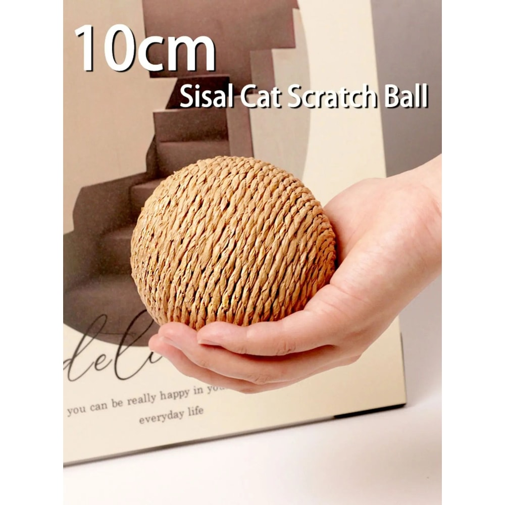Interactive Sisal Fiber Scratching Ball With Inner Bell 3