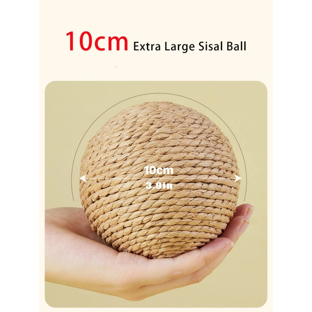 Interactive Sisal Fiber Scratching Ball With Inner Bell 4