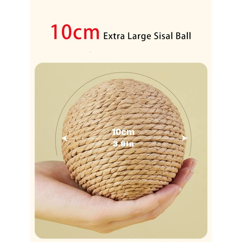Interactive Sisal Fiber Scratching Ball With Inner Bell 4