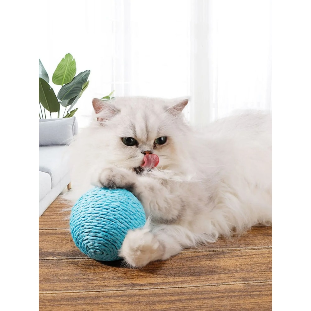 Interactive Sisal Fiber Scratching Ball With Inner Bell 6