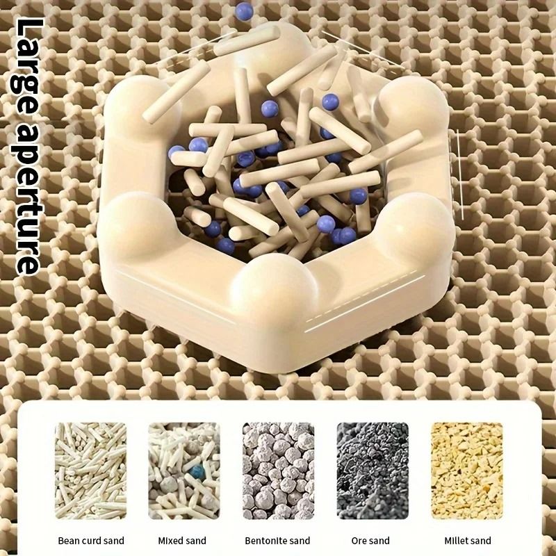 Extra Large Honeycomb DoubleLayer Cat Litter Mat 4