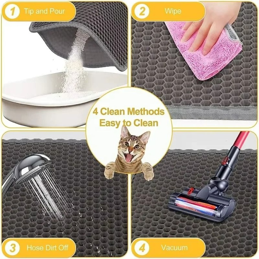 Extra Large Honeycomb DoubleLayer Cat Litter Mat 6