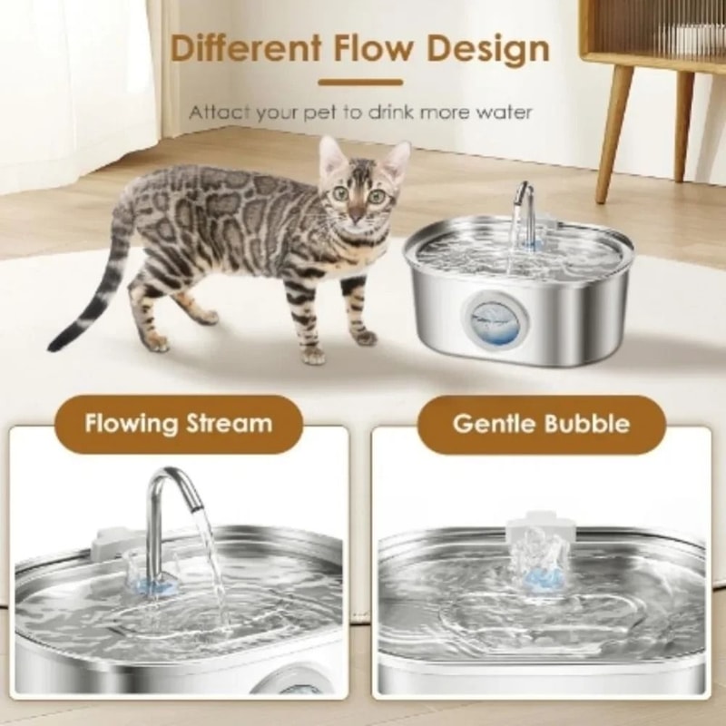 32L Stainless Steel UltraSilent Automatic Pet Water Fountain 5